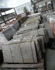 Antique stone slabs to be used for counted tops, vanity tops and bbq tops, as well as pool coping edges